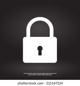 Lock icon.  Flat design style. Vector EPS10.