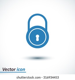 Lock icon.  Flat design style. Vector EPS10.