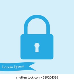 Lock icon.  Flat design style. Vector EPS10.