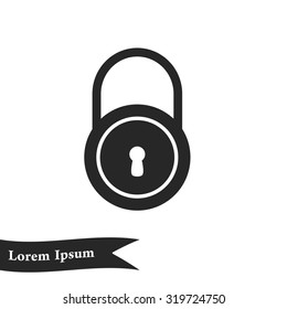Lock icon.  Flat design style. Vector EPS10.