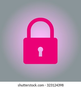 Lock icon.  Flat design style. Vector EPS10.