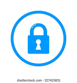 lock icon.  Flat design style eps 10