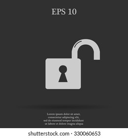 lock icon.  Flat design style eps 10