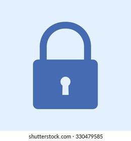 Lock icon.  Flat design style. Vector EPS10.