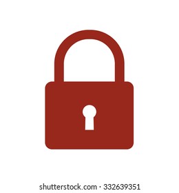 Lock icon.  Flat design style. Vector EPS10.