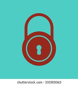 Lock icon.  Flat design style. Vector EPS10.