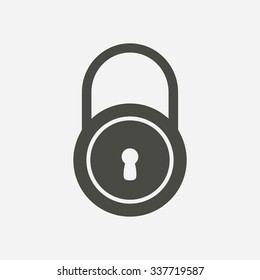 Lock icon.  Flat design style. Vector EPS10.