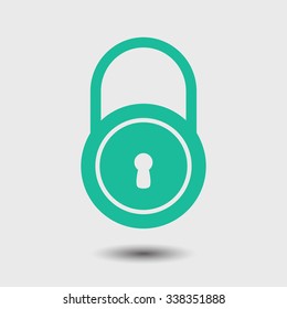Lock icon.  Flat design style. Vector EPS10.