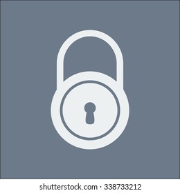 Lock icon.  Flat design style. Vector EPS10.