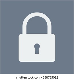 Lock icon.  Flat design style. Vector EPS10.