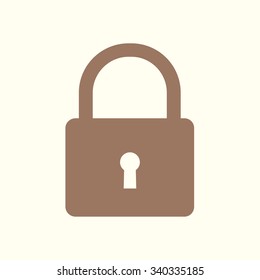 Lock icon.  Flat design style. Vector EPS10.