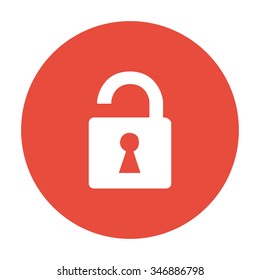 lock icon.  Flat design style eps 10