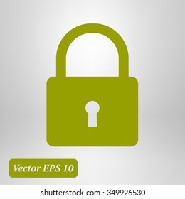 Lock icon.  Flat design style. Vector EPS10.