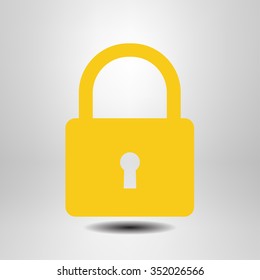Lock icon.  Flat design style. Vector EPS10.