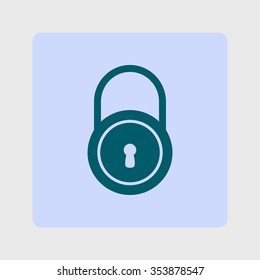 Lock icon.  Flat design style. Vector EPS10.