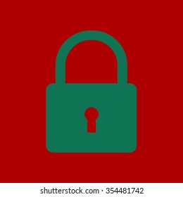 Lock icon.  Flat design style. Vector EPS10.