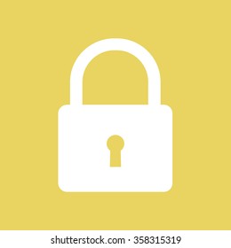 Lock icon.  Flat design style. Vector EPS10.