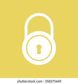 Lock icon.  Flat design style. Vector EPS10.