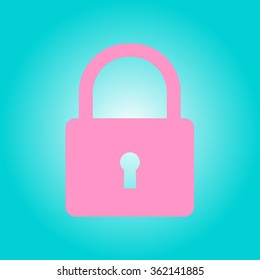 Lock icon.  Flat design style. Vector EPS10.