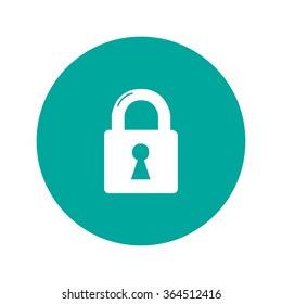 lock icon.  Flat design style eps 10