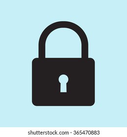 Lock icon.  Flat design style. Vector EPS10.