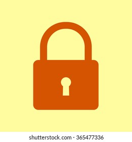 Lock icon.  Flat design style. Vector EPS10.