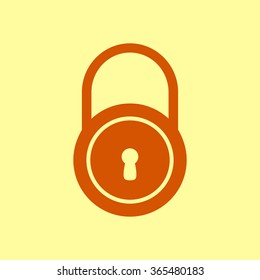 Lock icon.  Flat design style. Vector EPS10.