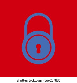Lock icon.  Flat design style. Vector EPS10.