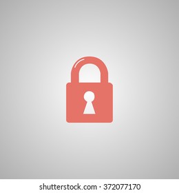 lock icon.  Flat design style eps 10