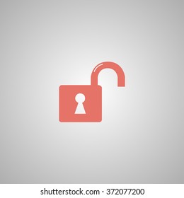 lock icon.  Flat design style eps 10