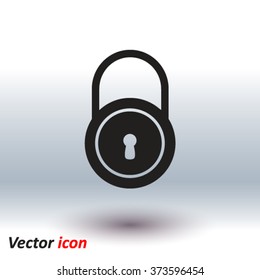 Lock icon.  Flat design style. Vector EPS10.