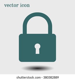 Lock icon.  Flat design style. Vector EPS10.
