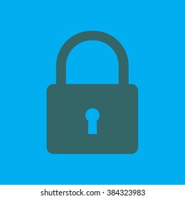 Lock icon.  Flat design style. Vector EPS10.