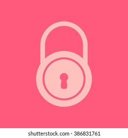 Lock icon.  Flat design style. Vector EPS10.