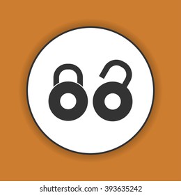 lock icon. Flat design style eps 10