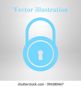 Lock icon.  Flat design style. Vector EPS10.