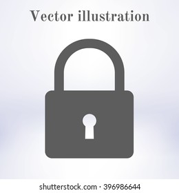 Lock icon.  Flat design style. Vector EPS10.
