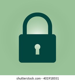 Lock icon.  Flat design style. Vector EPS10.