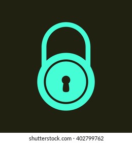 Lock icon.  Flat design style. Vector EPS10.
