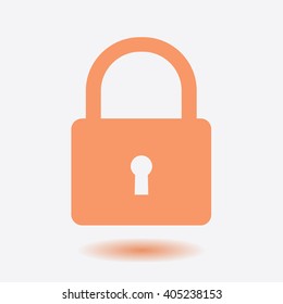 Lock icon.  Flat design style. Vector EPS10.