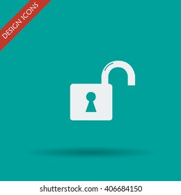 lock icon.  Flat design style eps 10