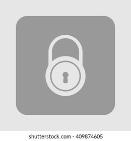 Lock icon.  Flat design style. Vector EPS10.