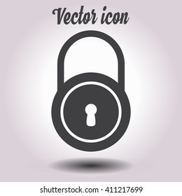 Lock icon.  Flat design style. Vector EPS10.