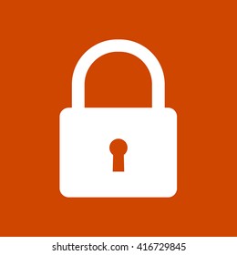 Lock icon.  Flat design style. Vector EPS10.