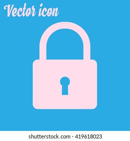 Lock icon.  Flat design style. Vector EPS10.