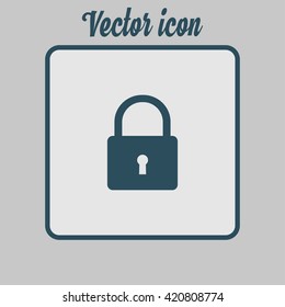 Lock icon.  Flat design style. Vector EPS10.
