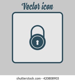 Lock icon.  Flat design style. Vector EPS10.