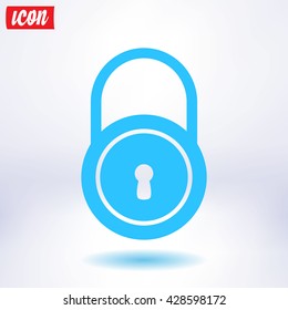 Lock icon.  Flat design style. Vector EPS10.