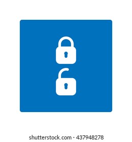 Lock icon, flat design style