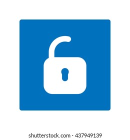 Lock icon, flat design style